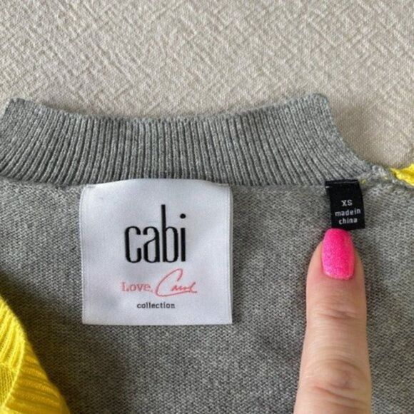 CAbi Yellow Belle Button Up Sweater Cardigan XS - Picture 9 of 10